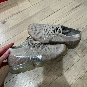 Nike Women's Taupe and Silver Athletic Shoes